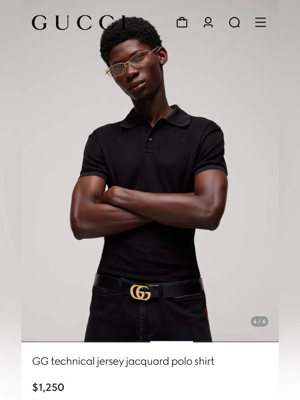 Runway Gucci GG polo shirt